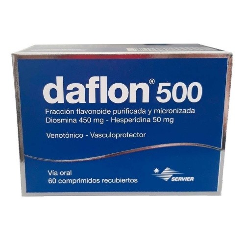 Daflon 500/500 mg 60 Comprimidos Recubiertos