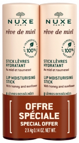 Nuxe reve de miel« stick de labios hidratante duplo 2x4gr