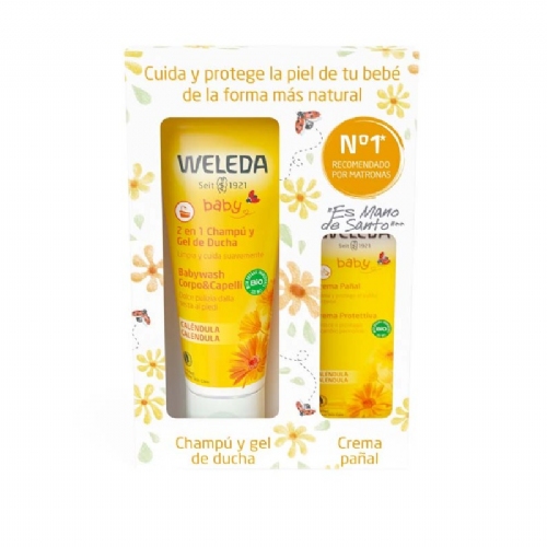 Weleda pack champu y gel de ducha calend + crema pañal
