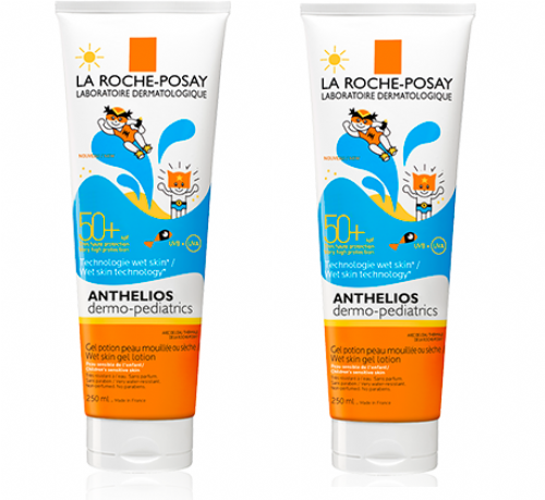 Anthelios duplo niños gel wet skin 50+