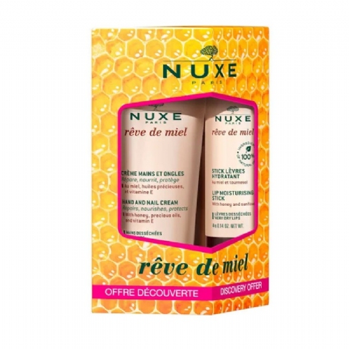 Nuxe reve de miel stick labios 4g+crema manos 30ml