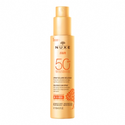Nuxe sun spray fundente rostro y cuerpo  spf 50 150 ml