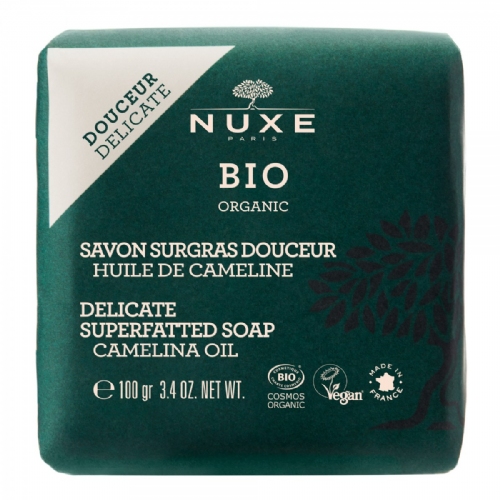 Nuxe bio jabon solido para cara y cuerpo 100 gr aceite de camelina bio