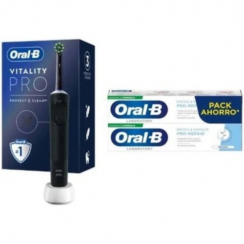 Oralb cepillo electrico pack especial vitality pro negro + gratis pasta encia pro-repair