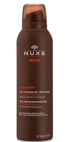 Nuxe men gel de afeitar anti-irritaciones.