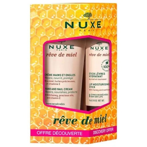 Nuxe reve de miel stick labios 4g+crema manos 30ml