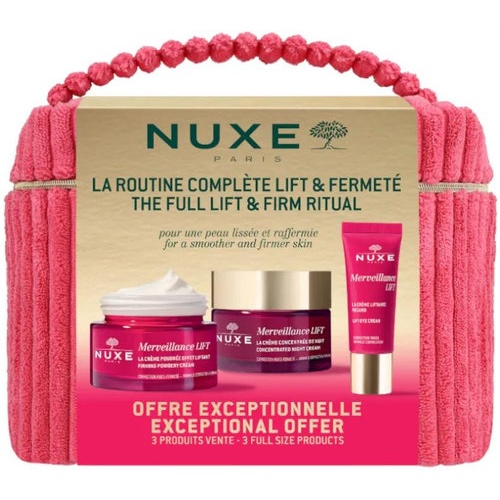 Nuxe cofre lift firmeza crema polvo + crema noche + contorno ojos