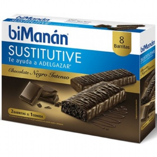 Bimanan barritas chocolate intenso (40 g 8 barritas)
