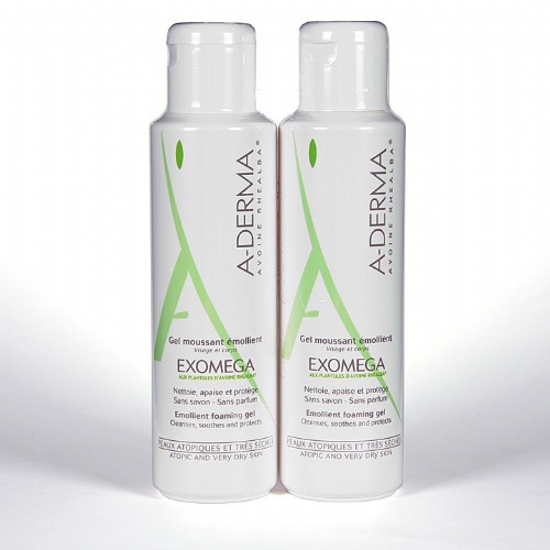 A-DERMA EXOMEGA GEL LIMPIADOR EMOLIENTE (500 ML 2 ENVASES)