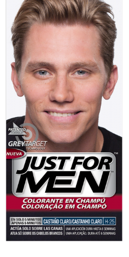 Just for men champu colorante (66 cc castaño claro)