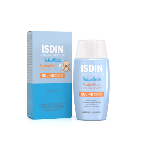 FOTOPROTECTOR ISDIN SPF-50+ FUSION FLUID MINERAL - PEDIATRICS BABY (50 ML)