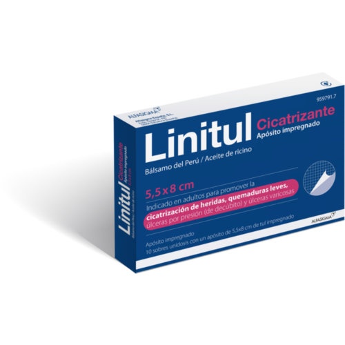 LINITUL APOSITO IMPREGNADO, 20 apósitos de 8,5 x 10 cm