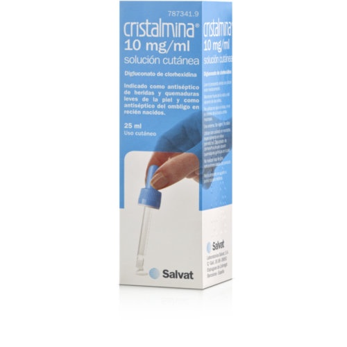 CRISTALMINA 10 mg/ml SOLUCION CUTANEA, 1 frasco de 25 ml
