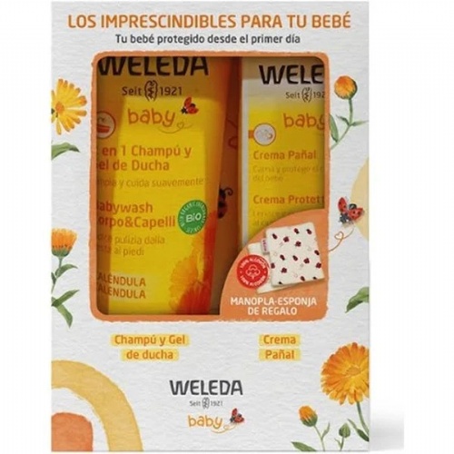 Weleda set imprescindibles (champu gel + crema pañal)