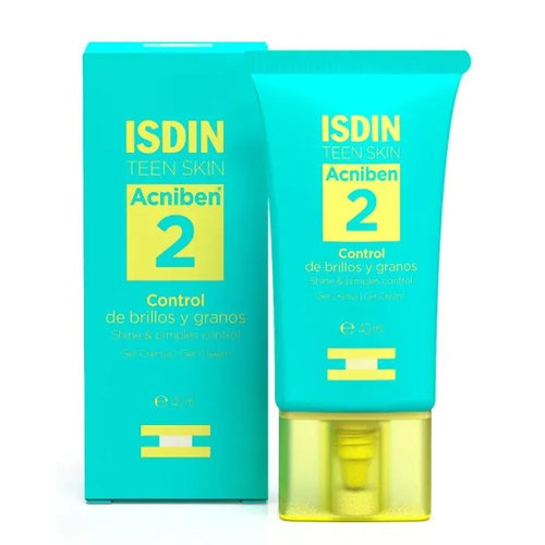 Isdin oily skin acniben control de brillos y granos  1 envase 40 ml - isdin teen skin