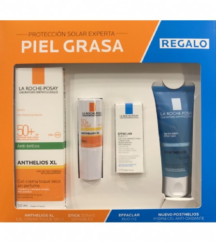 Pack anthelios rostre piel grasa anti-brillos
