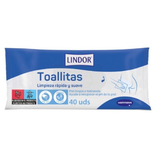 Lindor toallitas higienicas  40 toallitas