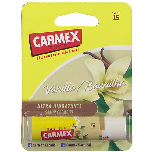 Balsamo labial Carmex ultra hidratante (vainilla 4 stick)