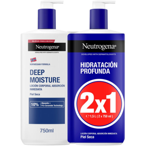 Neutrogena formula noruega hidratacion profunda - locion corporal rapida absorcion piel seca (2 enva