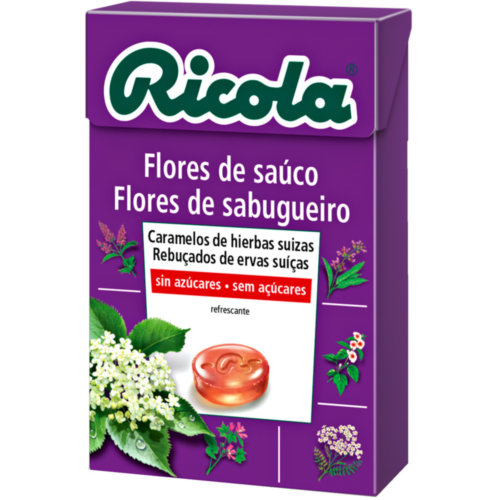 Ricola caramelos sin azucar (1 envase 50 g sabor flor de sauco)