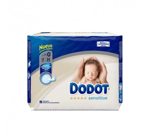 PAÑAL INFANTIL - DODOT SENSITIVE RECIEN NACIDO (T- 0 <3 KG 24U)