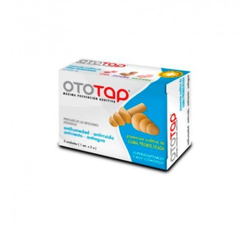 Tapones oidos goma ototap premoldeada 2 u