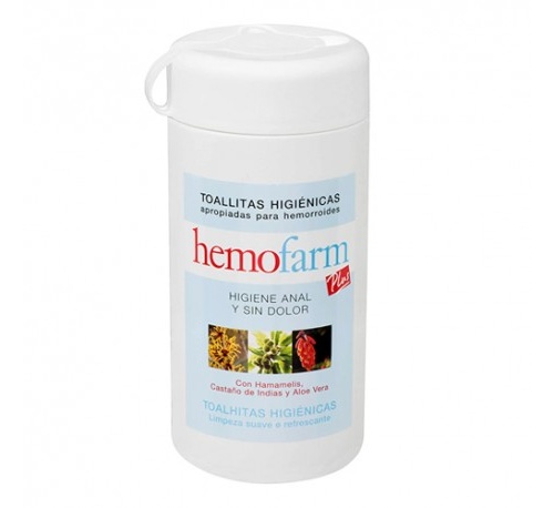 HEMOFARM PLUS TOALLITAS (BOTE 60 TOALLITAS)