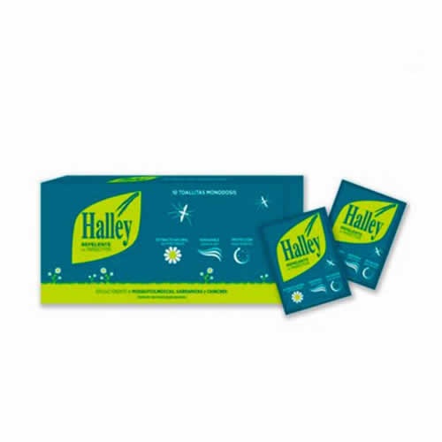 Toallitas repelentes Halley (8 ml 10u)
