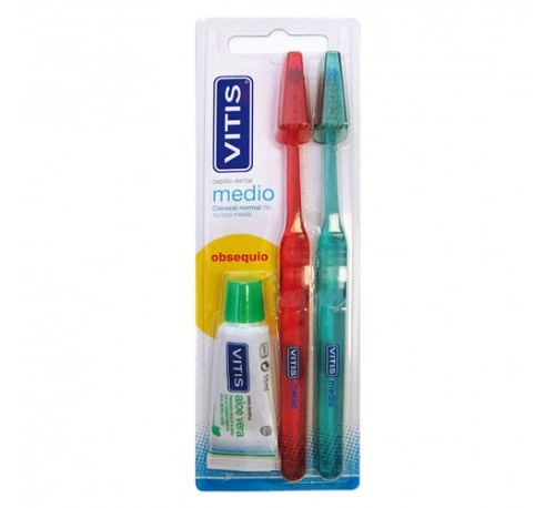 Cepillo de dientes vitis medio (duplo)