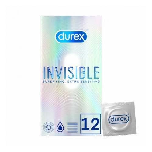 Durex invisible extra fino extra sensitivo (12 preservativos)