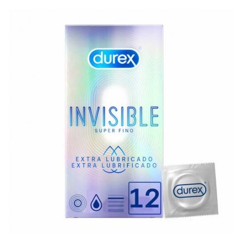 Durex invisible extra fino extra lubricado (12 preservativos)