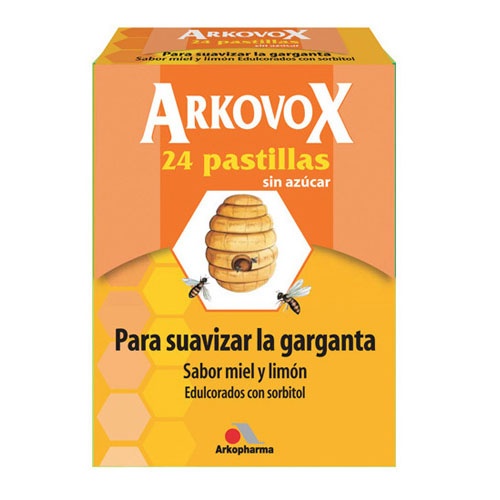 Arkovox pastillas sin azucar (miel y limon 24 past)