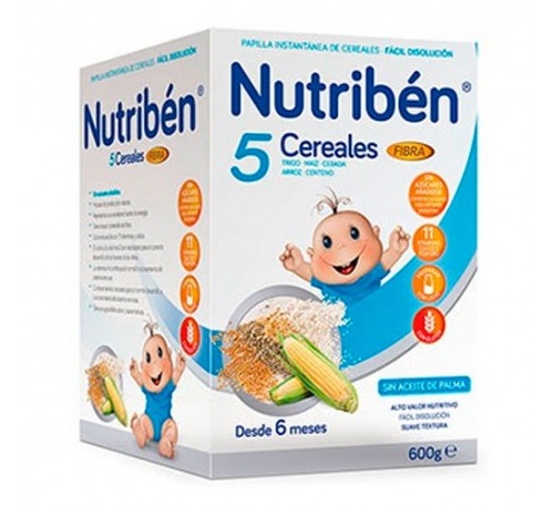 NUTRIBEN PAPILLA 5 CEREALES FIBRA (600 G)