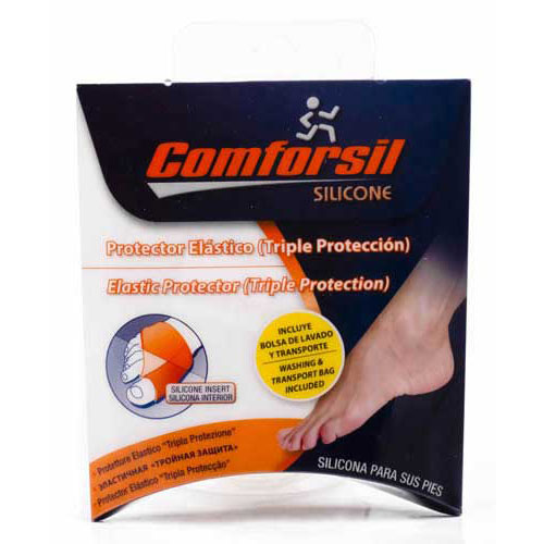 Juanetes protector triple - comforsil silicona tejido elastico (ambos pies t - lp 2 u)