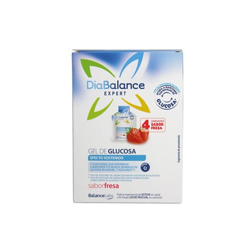 Diabalance gel glucosa efecto sostenido (4 sobres fresa)