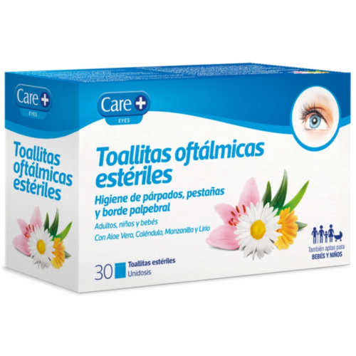 Care+ toallitas oftalmicas esteriles (30 toallitas)