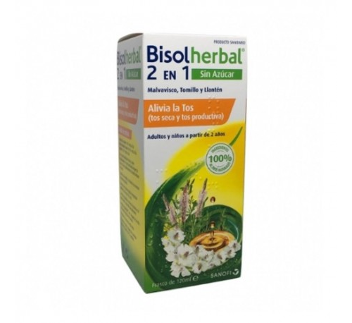 Bisolherbal 2 en 1 malvavisco, tomillo y llanten (120 ml)