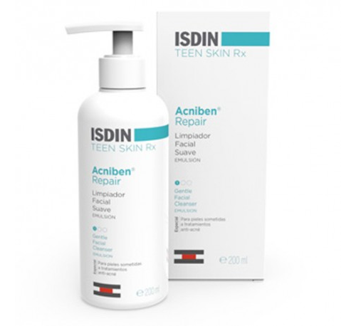 Acniben repair limpiador facial suave emulsion - isdin teen skin rx (1 envase 180 ml)