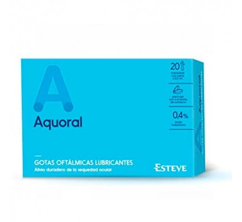Aquoral gotas humectantes con acido hialuronico 0.4% (0.5 ml 20monodosis)