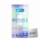 Durex invisible extra fino extra lubricado (12 preservativos)
