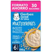 Gerber multicereales 0% azucares aÃ±adidos  1 estuche 510 g formato ahorro