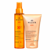 Nuxe sun aceite bronceador para rostro y cuerpo alta proteccion spf 30, 150 ml