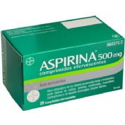 ASPIRINA 500 mg COMPRIMIDOS EFERVESCENTES , 20 comprimidos