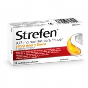 STREFEN 8,75 mg PASTILLAS PARA CHUPAR SABOR MIEL Y LIMON, 16 pastillas