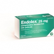 ENDOLEX 25 MG COMPRIMIDOS RECUBIERTOS CON PELICULA , 12 comprimidos (PA/Al/PVC/Al)