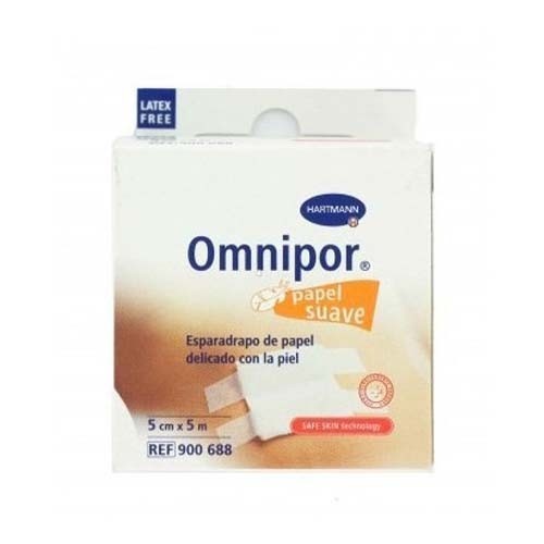 Esparadrapo hipoalergico omnipor papel 1 unidad 5 m x 5 cm - omnipor papel