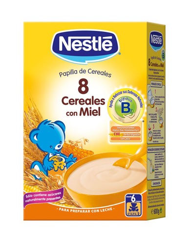 NESTLE PAPILLA 8 CEREALES CON MIEL (600 G)