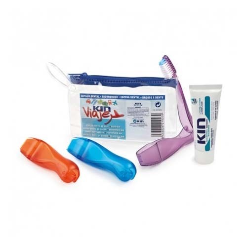 Cepillo dental adulto - kin viaje + kin pasta dentifrica (1 cepillo + 1 tubo 2 5ml)