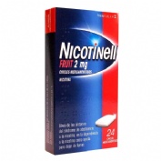 NICOTINELL FRUIT 2 mg CHICLE MEDICAMENTOSO, 24 chicles