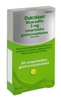 DULCOLAXO BISACODILO 5 mg COMPRIMIDOS GASTRORRESISTENTES, 30 comprimidos